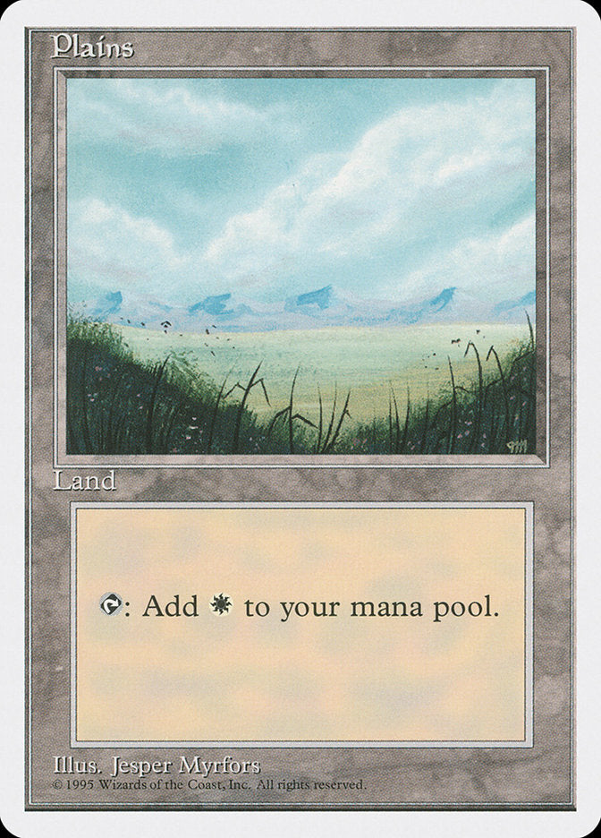 Plains (No Trees / Signature on Right) [Fourth Edition] - Magic: The Gathering - Card Brawlers | Quebec | Canada |