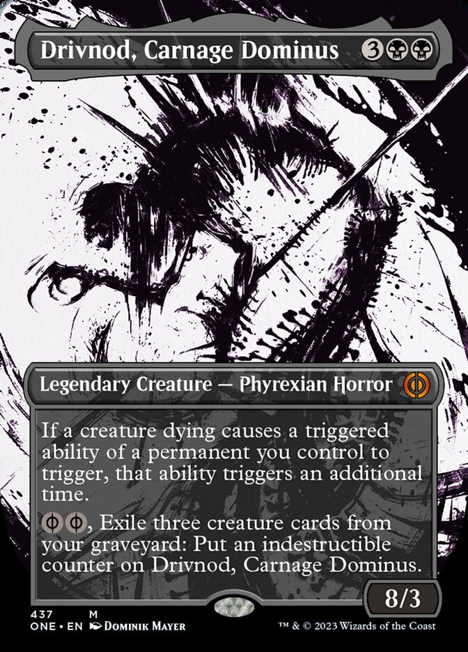 Drivnod, Carnage Dominus (Borderless Ichor Step-and-Compleat Foil) [Phyrexia: All Will Be One] - Magic: The Gathering - Card Brawlers | Quebec | Canada |