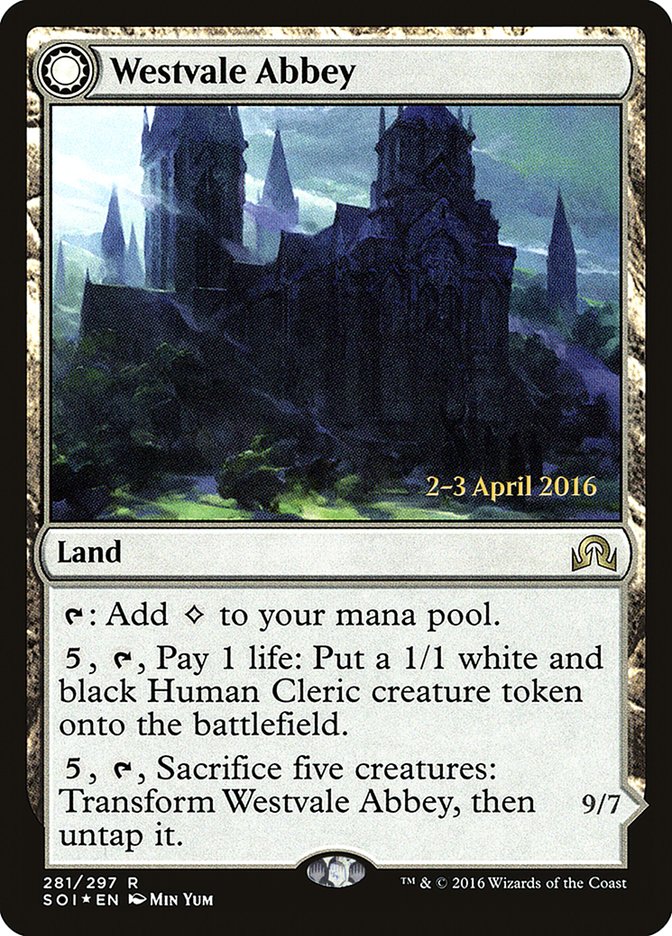 Westvale Abbey // Ormendahl, Profane Prince [Shadows over Innistrad Prerelease Promos] - Magic: The Gathering - Card Brawlers | Quebec | Canada |