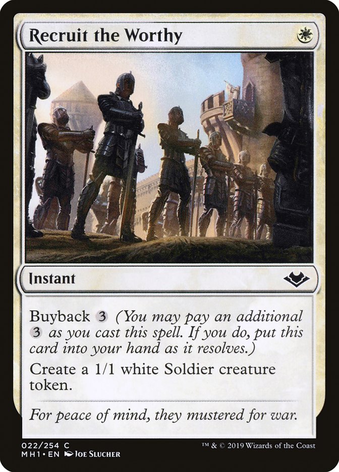 Recruit the Worthy [Modern Horizons] - Magic: The Gathering - Card Brawlers | Quebec | Canada |