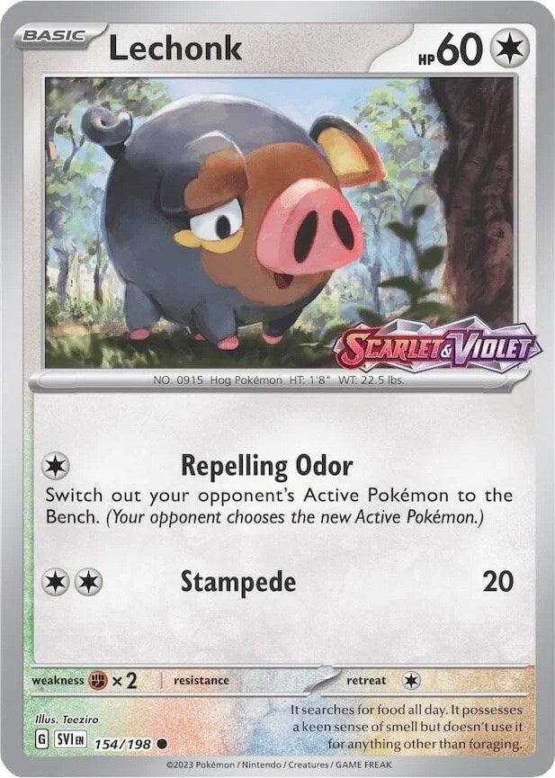 Lechonk (154/198) (Store Promo) [Scarlet & Violet: Black Star Promos] - Pokémon - Card Brawlers | Quebec | Canada |