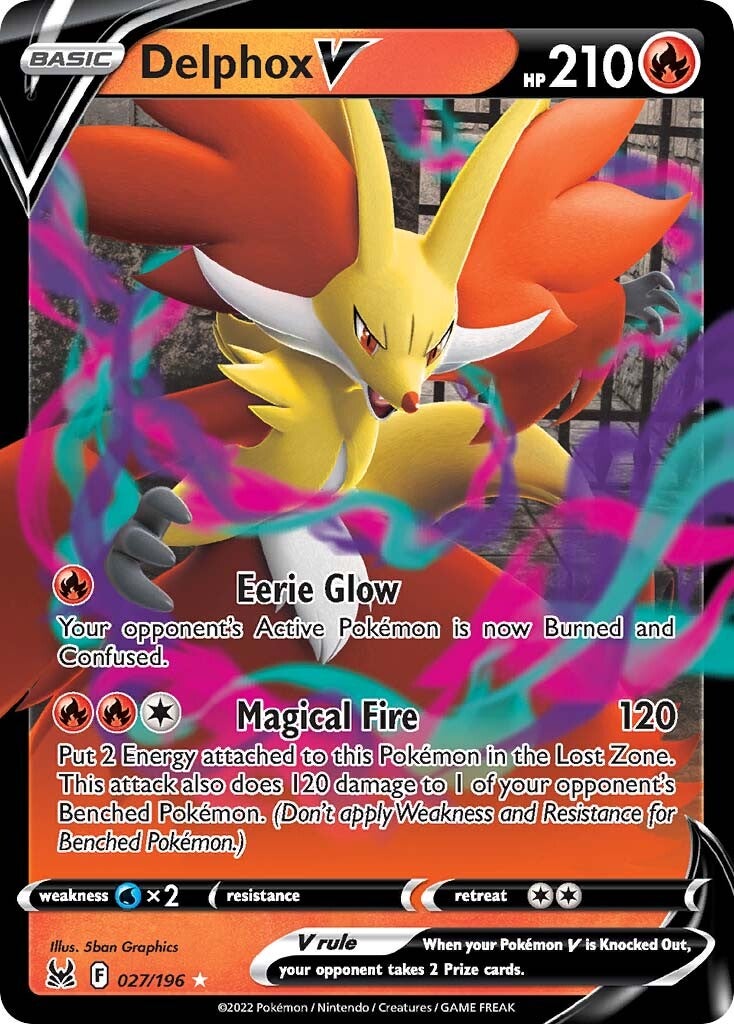 Delphox V (027/196) [Sword & Shield: Lost Origin] - Pokémon - Card Brawlers | Quebec | Canada |
