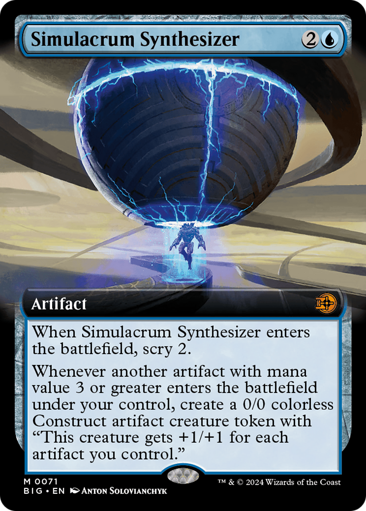 Simulacrum Synthesizer (Extended Art) [Outlaws of Thunder Junction: The Big Score] - Magic: The Gathering - Card Brawlers | Quebec | Canada |