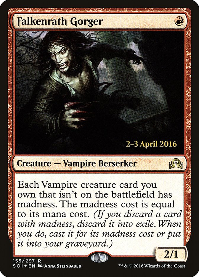 Falkenrath Gorger [Shadows over Innistrad Prerelease Promos] - Magic: The Gathering - Card Brawlers | Quebec | Canada |