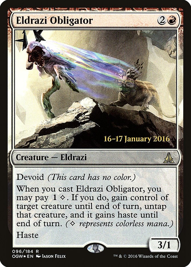 Eldrazi Obligator [Oath of the Gatewatch Prerelease Promos] - Magic: The Gathering - Card Brawlers | Quebec | Canada |