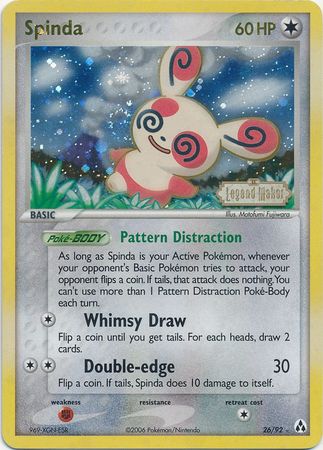 Spinda (26/92) (Stamped) [EX: Legend Maker] - Pokémon - Card Brawlers | Quebec | Canada |