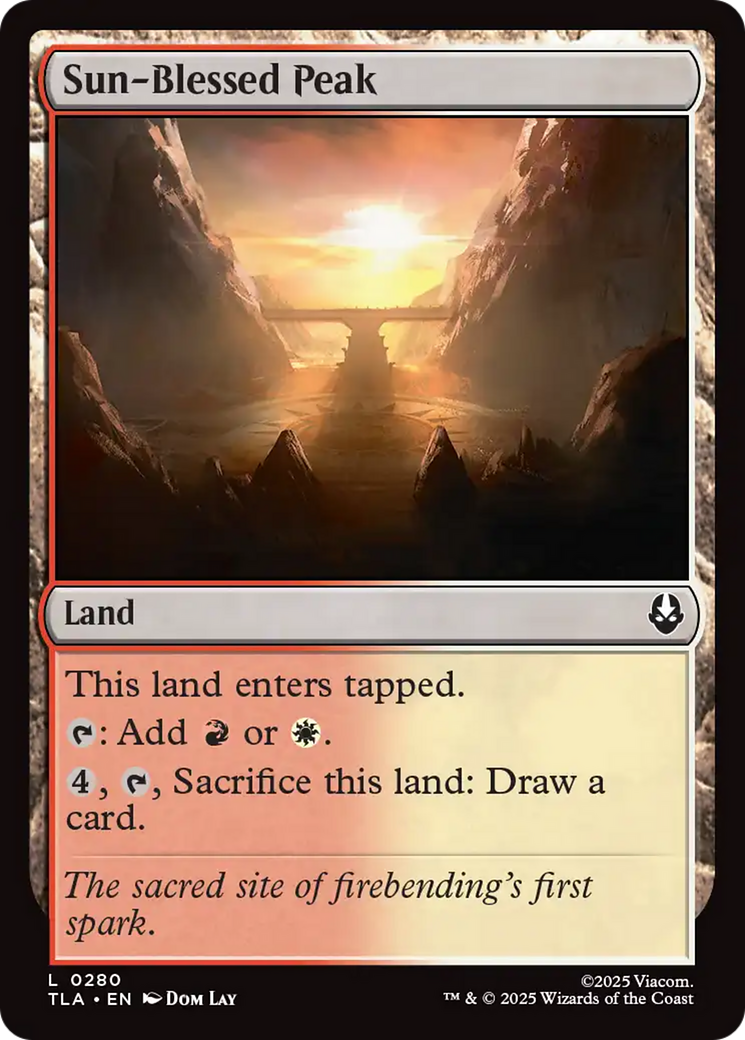 Sun-Blessed Peak [Avatar: The Last Airbender] - Magic: The Gathering - Card Brawlers | Quebec | Canada |
