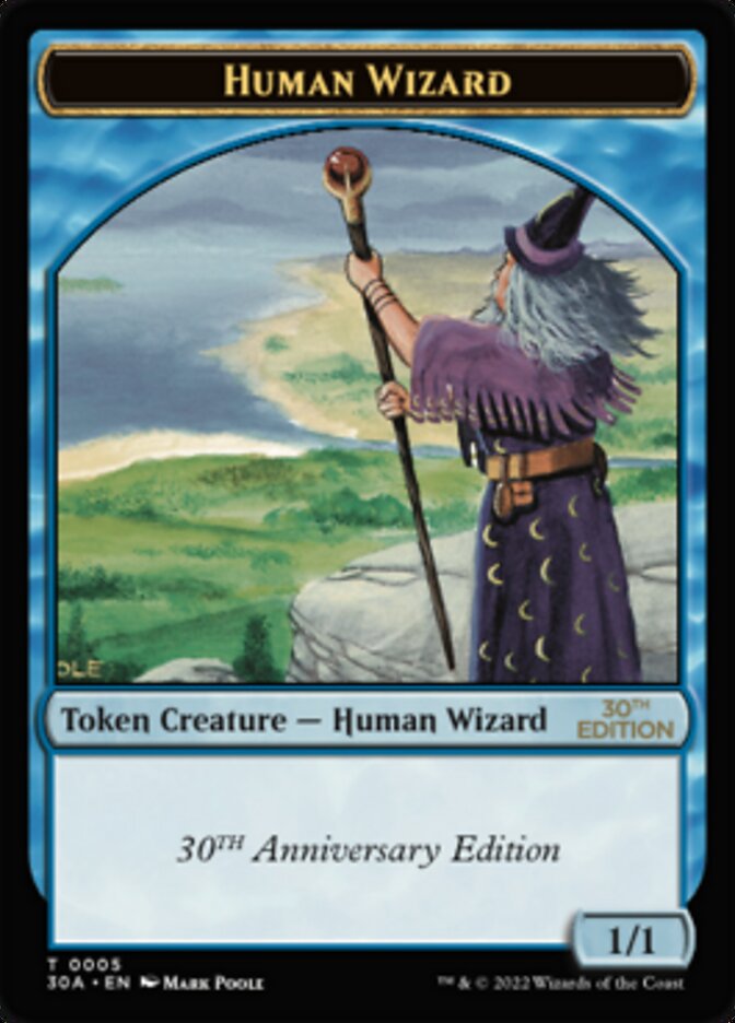 Human Wizard Token [30th Anniversary Tokens] - Magic: The Gathering - Card Brawlers | Quebec | Canada |