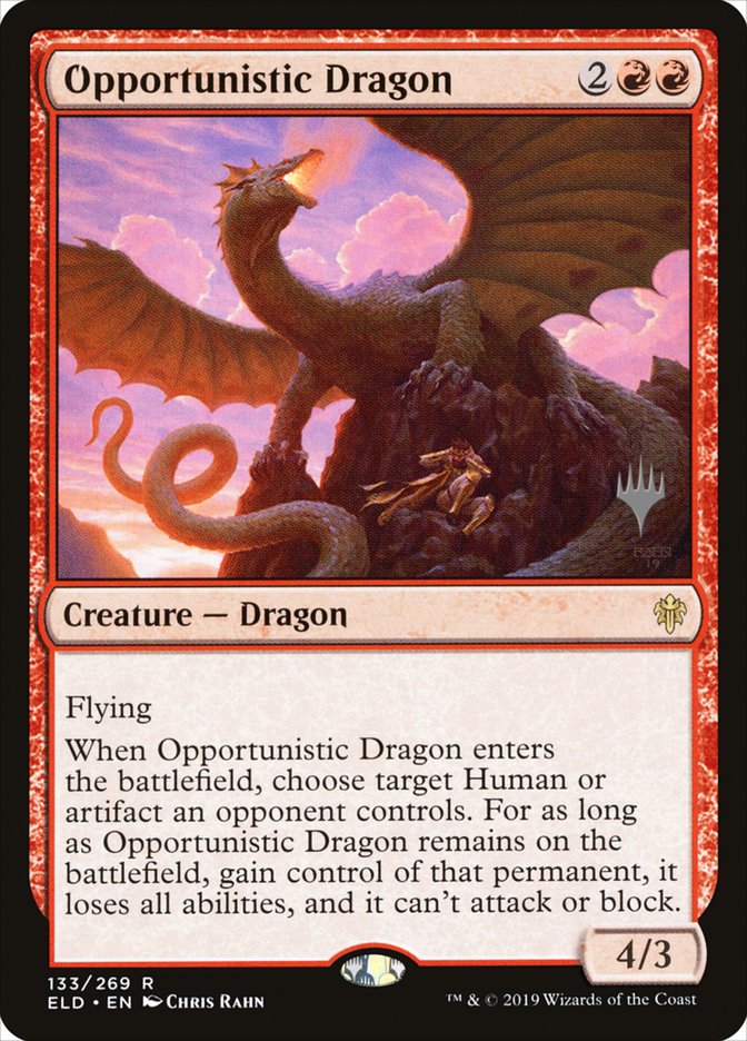Opportunistic Dragon (Promo Pack) [Throne of Eldraine Promos] - Magic: The Gathering - Card Brawlers | Quebec | Canada |