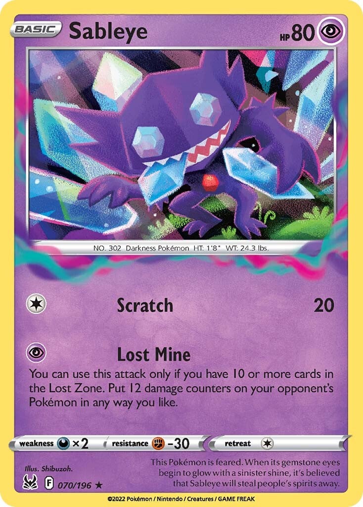 Sableye (070/196) [Sword & Shield: Lost Origin] - Pokémon - Card Brawlers | Quebec | Canada |