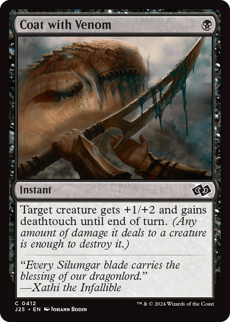 Coat with Venom [Foundations Jumpstart] - Magic: The Gathering - Card Brawlers | Quebec | Canada |