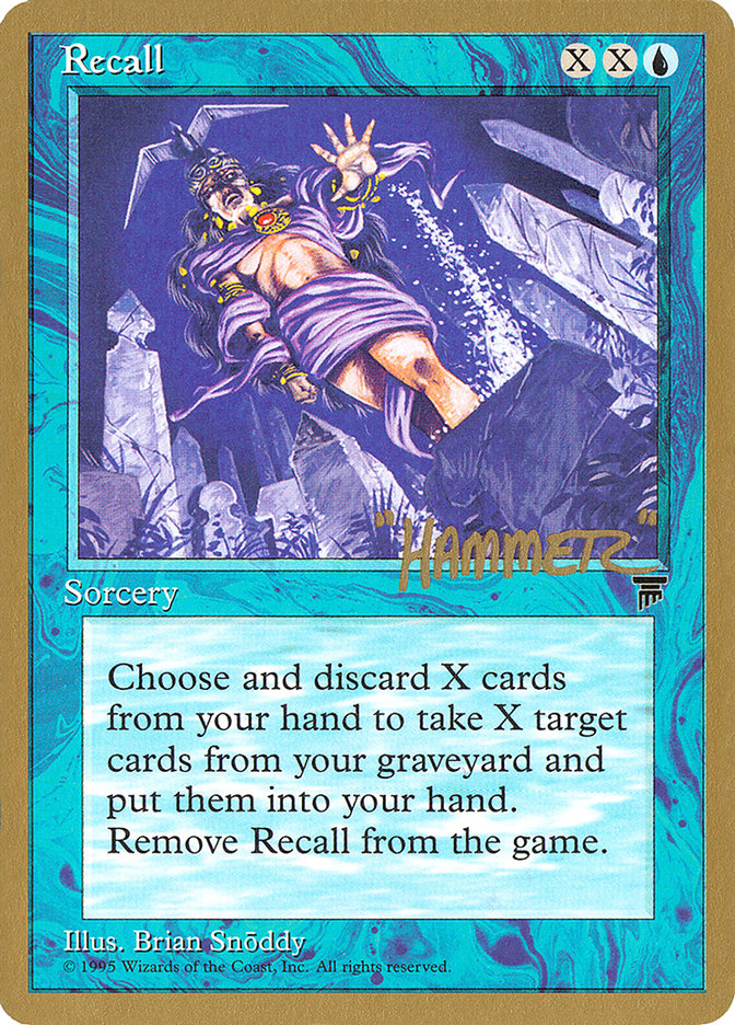 Recall (Shawn "Hammer" Regnier) [Pro Tour Collector Set] - Magic: The Gathering - Card Brawlers | Quebec | Canada |