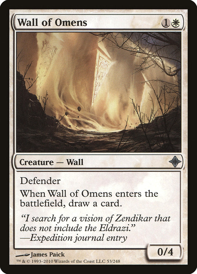 Wall of Omens [Rise of the Eldrazi] - Magic: The Gathering - Card Brawlers | Quebec | Canada |
