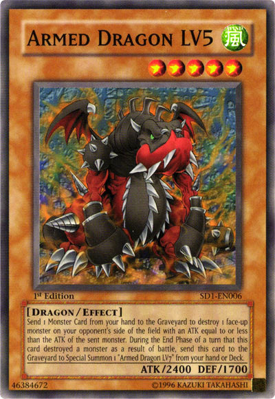 Armed Dragon LV5 [SD1-EN006] Common - Yu-Gi-Oh! - Card Brawlers | Quebec | Canada |