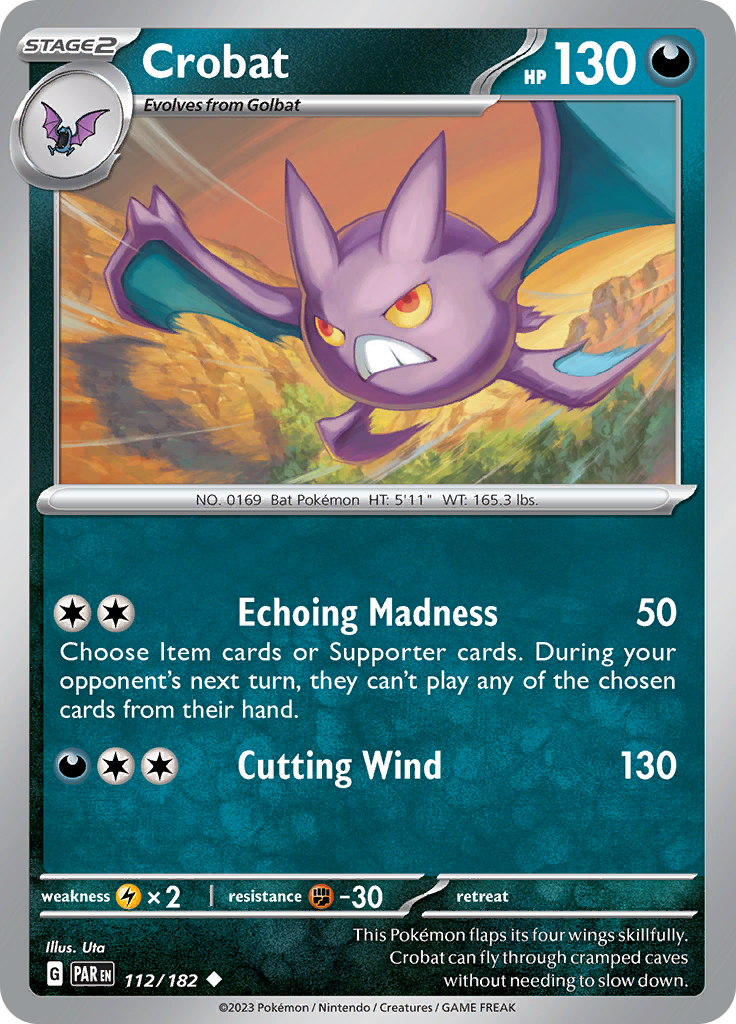 Crobat (112/182) [Scarlet & Violet: Paradox Rift] - Pokémon - Card Brawlers | Quebec | Canada |