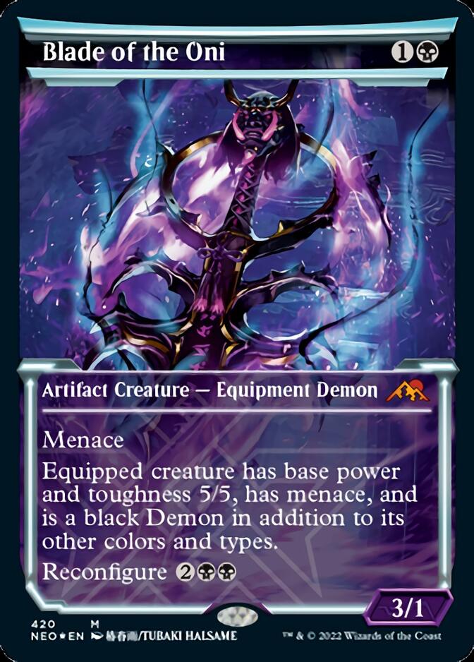 Blade of the Oni (Foil Etched) [Kamigawa: Neon Dynasty] - Magic: The Gathering - Card Brawlers | Quebec | Canada |