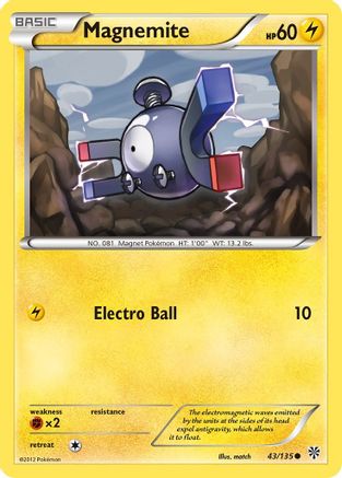 Magnemite (43/135) [Black & White: Plasma Storm] - Pokémon - Card Brawlers | Quebec | Canada |