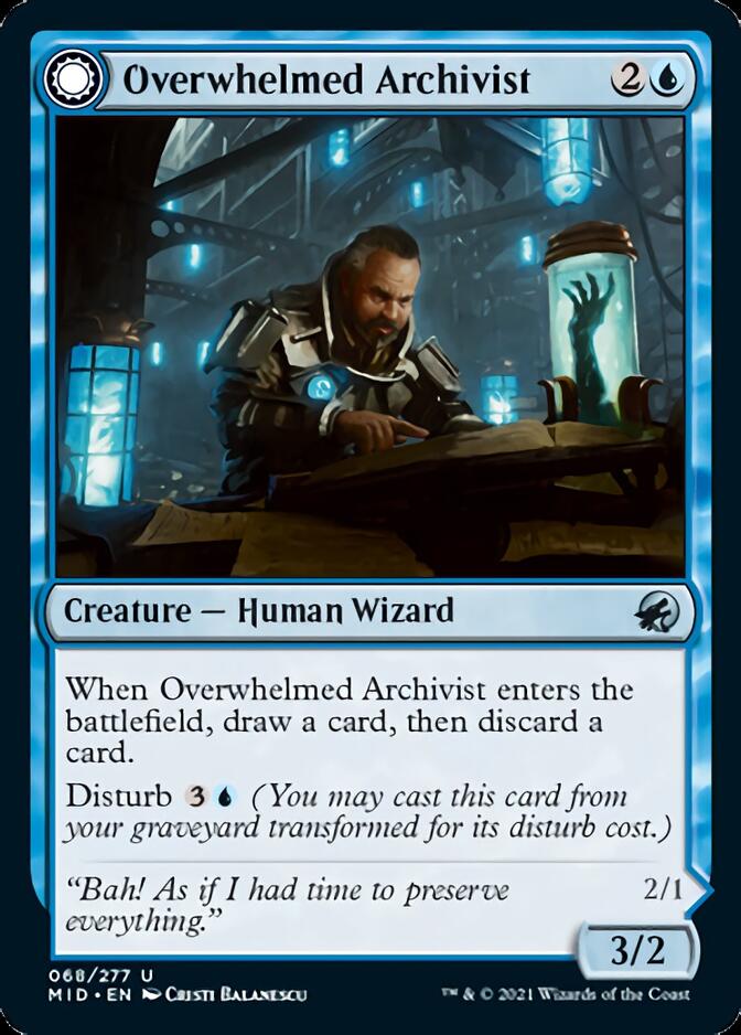 Overwhelmed Archivist // Archive Haunt [Innistrad: Midnight Hunt] - Magic: The Gathering - Card Brawlers | Quebec | Canada |