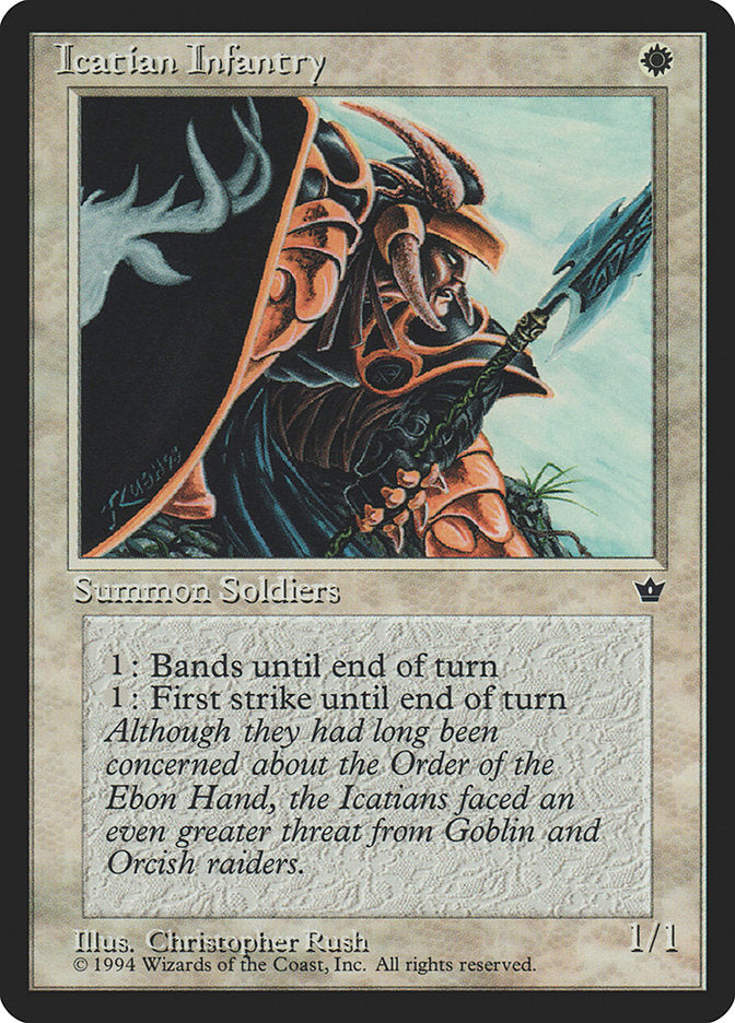 Icatian Infantry (Christopher Rush) [Fallen Empires] - Magic: The Gathering - Card Brawlers | Quebec | Canada |