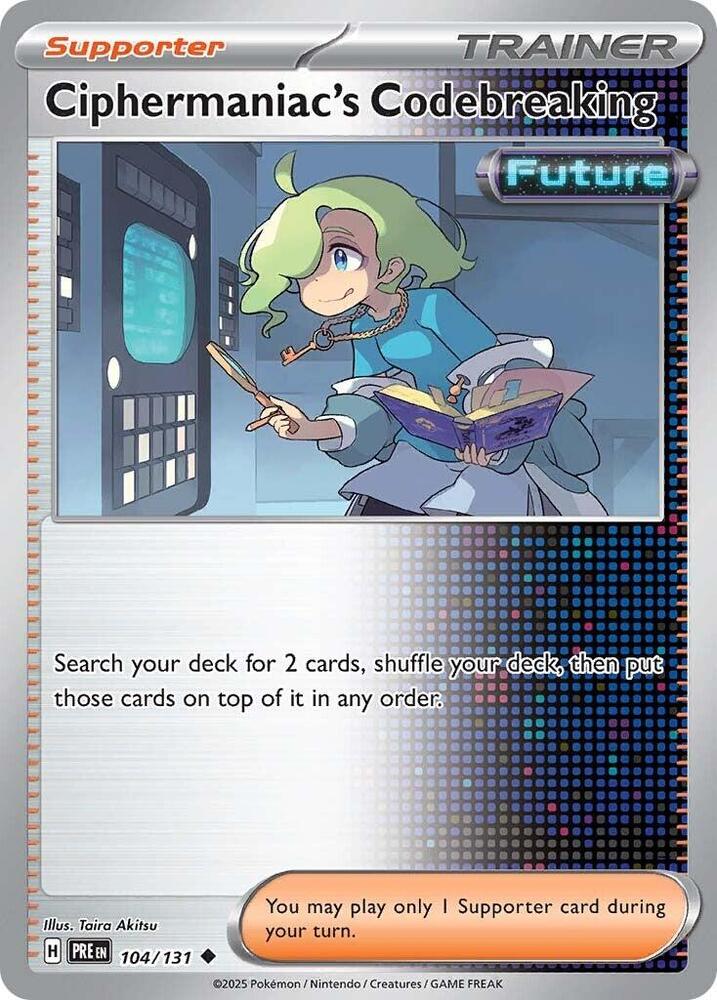 Ciphermaniac's Codebreaking (104/131) [Scarlet & Violet: Prismatic Evolutions] - Pokémon - Card Brawlers | Quebec | Canada |