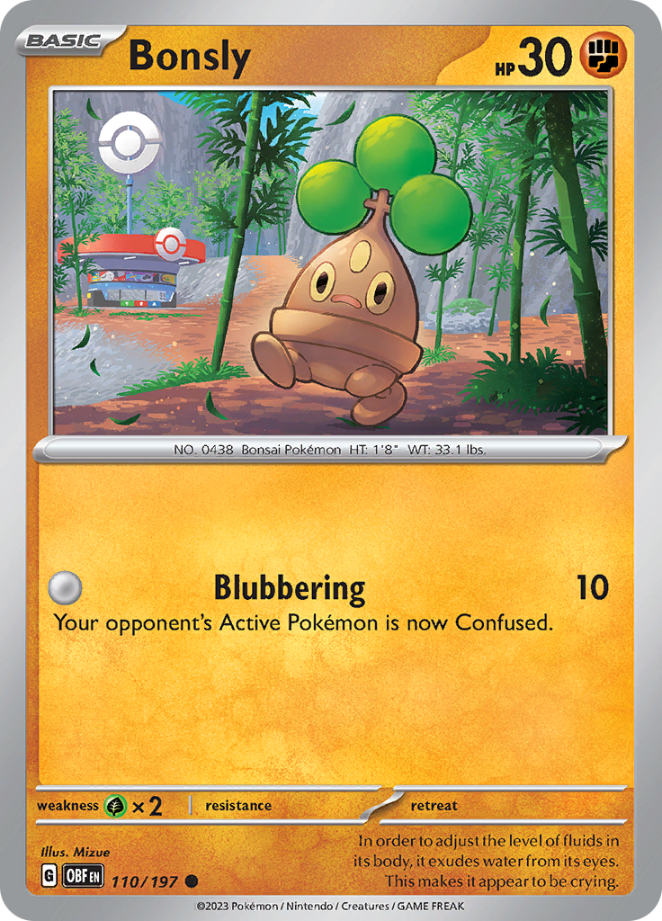 Bonsly (110/197) [Scarlet & Violet: Obsidian Flames] - Pokémon - Card Brawlers | Quebec | Canada |