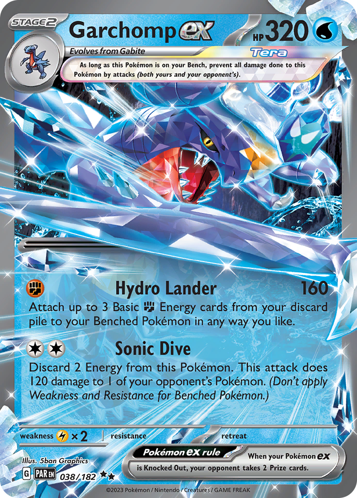 Garchomp ex (038/182) [Scarlet & Violet: Paradox Rift] - Pokémon - Card Brawlers | Quebec | Canada |