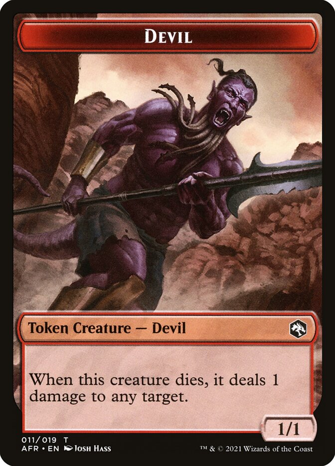 Devil // Zariel, Archduke of Avernus Emblem Double-Sided Token [Dungeons & Dragons: Adventures in the Forgotten Realms Tokens] - Magic: The Gathering - Card Brawlers | Quebec | Canada |