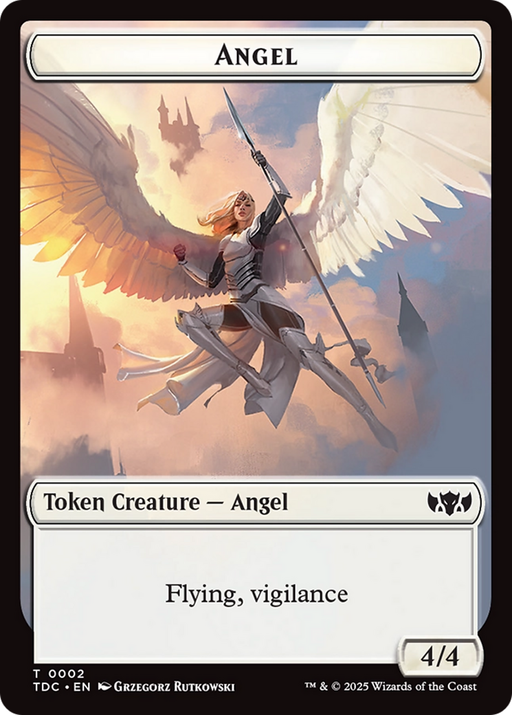 Angel // Spirit Double-Sided Token [Tarkir: Dragonstorm Commander Tokens] - Magic: The Gathering - Card Brawlers | Quebec | Canada |