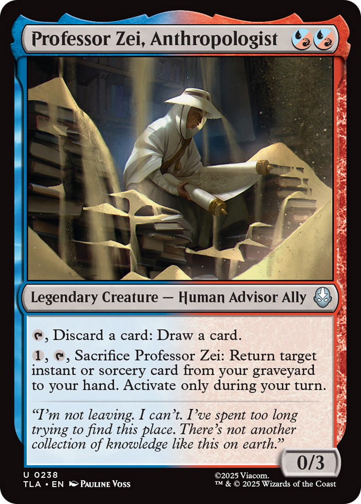 Professor Zei, Anthropologist [Avatar: The Last Airbender] - Magic: The Gathering - Card Brawlers | Quebec | Canada |