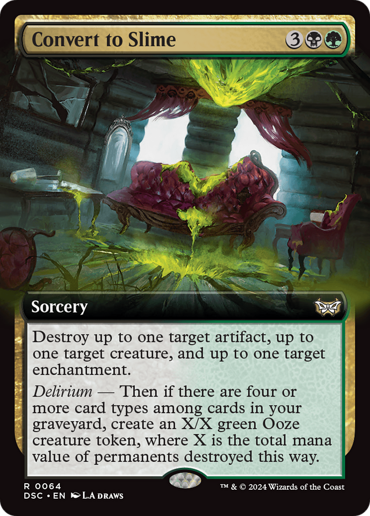 Convert to Slime (Extended Art) [Duskmourn: House of Horror Commander] - Magic: The Gathering - Card Brawlers | Quebec | Canada |