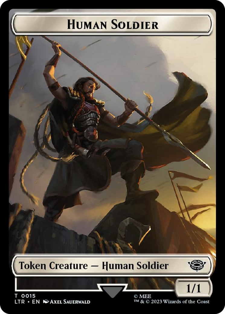 Human Soldier (0015) // Food (0024) Double-Sided Token (Surge Foil) [The Lord of the Rings: Tales of Middle-Earth Tokens] - Magic: The Gathering - Card Brawlers | Quebec | Canada |
