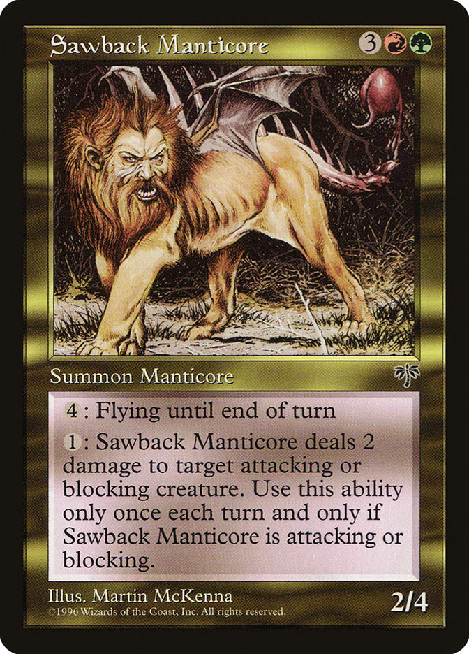 Sawback Manticore [Mirage] - Magic: The Gathering - Card Brawlers | Quebec | Canada |