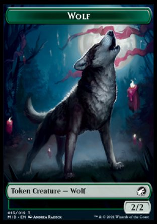 Wolf // Zombie (015) Double-Sided Token [Innistrad: Midnight Hunt Tokens] - Magic: The Gathering - Card Brawlers | Quebec | Canada |