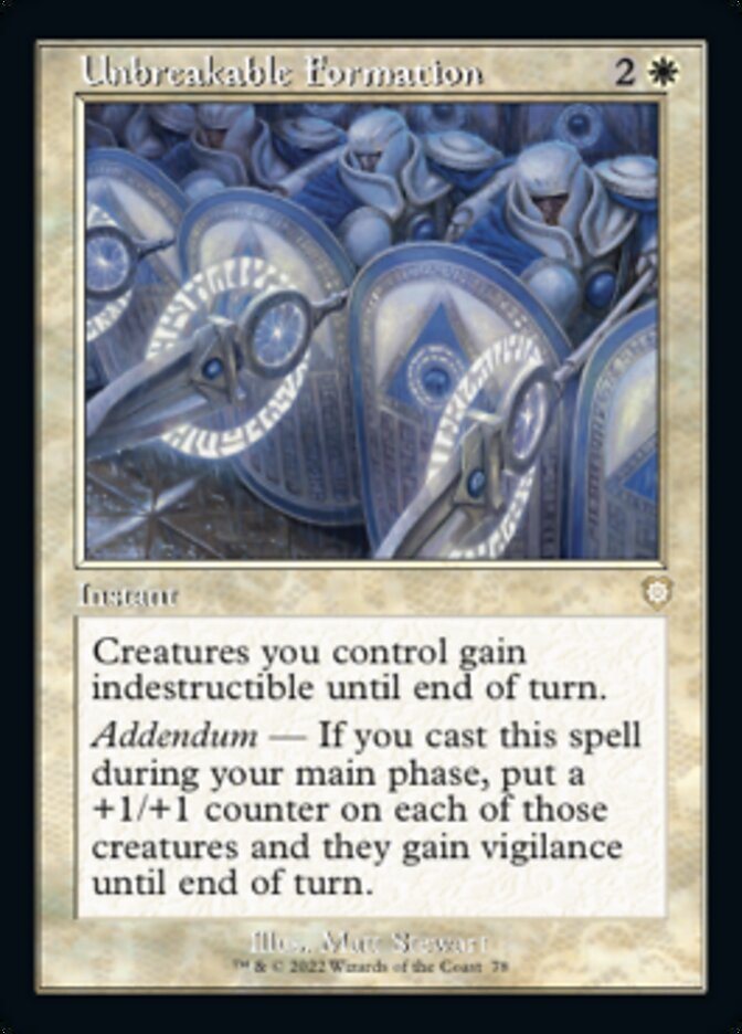 Unbreakable Formation (Retro) [The Brothers' War Commander] - Magic: The Gathering - Card Brawlers | Quebec | Canada |