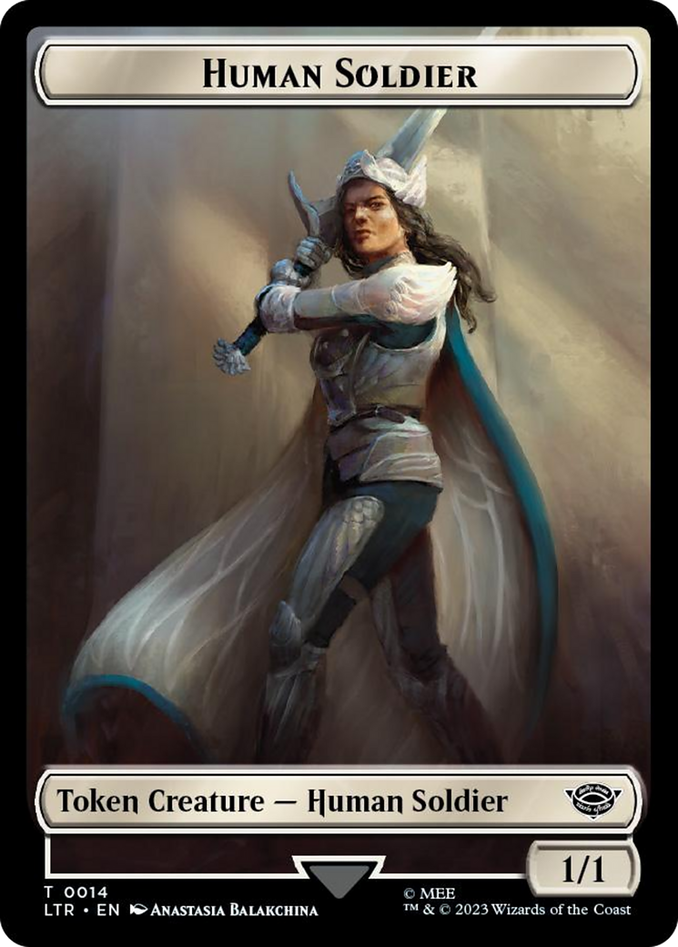 Human Soldier (0014) // Food (0022) Double-Sided Token (Surge Foil) [The Lord of the Rings: Tales of Middle-Earth Tokens] - Magic: The Gathering - Card Brawlers | Quebec | Canada |