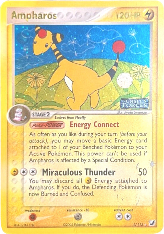 Ampharos (1/115) (Stamped) [EX: Unseen Forces] - Pokémon - Card Brawlers | Quebec | Canada |