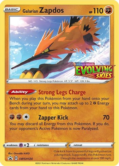 Galarian Zapdos (SWSH124) (Prerelease Promo) [Sword & Shield: Black Star Promos] - Pokémon - Card Brawlers | Quebec | Canada |