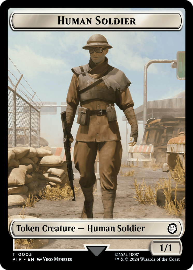 Soldier (004) // Human Soldier Double-Sided Token [Fallout Tokens] - Magic: The Gathering - Card Brawlers | Quebec | Canada |