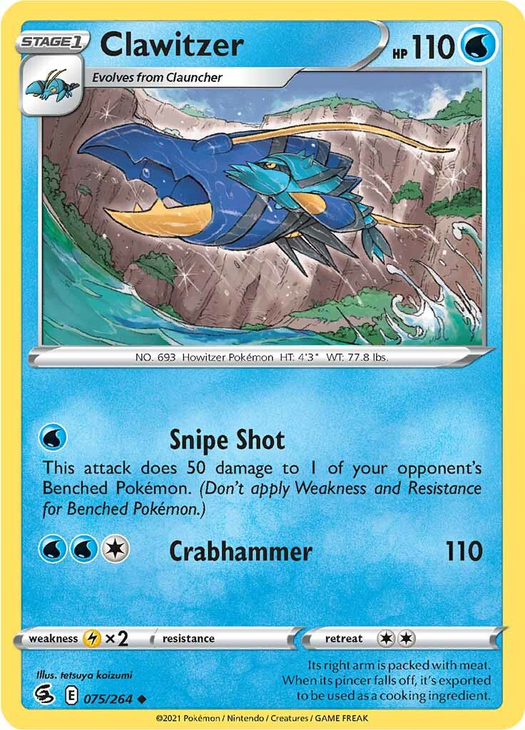 Clawitzer (075/264) [Sword & Shield: Fusion Strike] - Pokémon - Card Brawlers | Quebec | Canada |