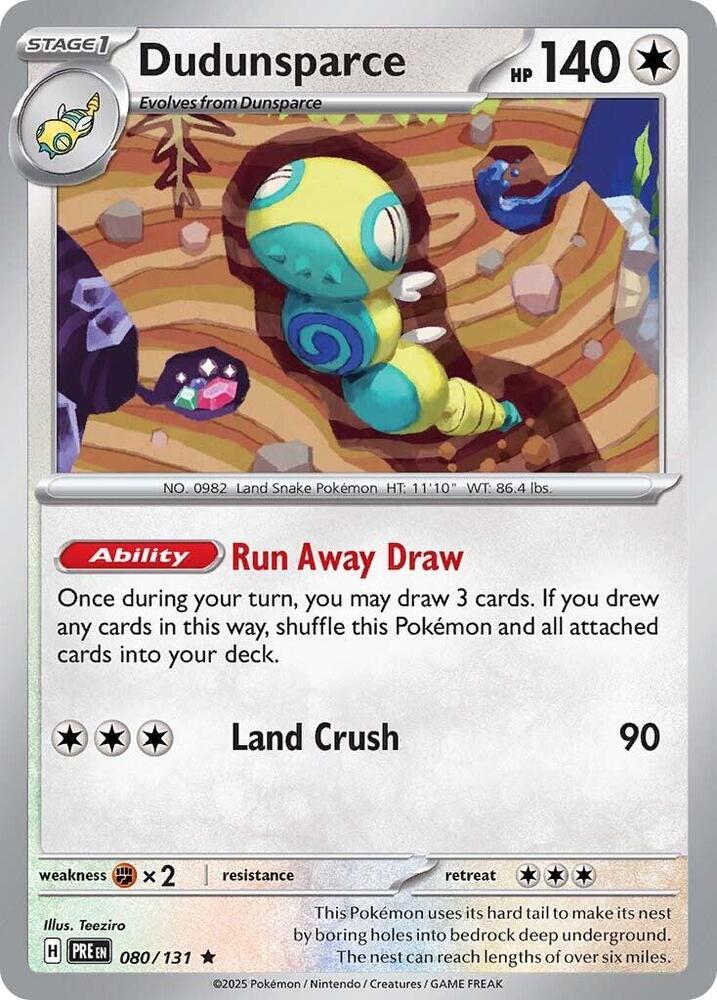 Dudunsparce (080/131) [Scarlet & Violet: Prismatic Evolutions] - Pokémon - Card Brawlers | Quebec | Canada |
