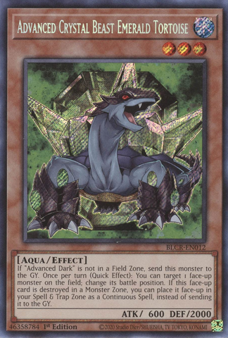 Advanced Crystal Beast Emerald Tortoise [BLCR-EN012] Secret Rare - Yu-Gi-Oh! - Card Brawlers | Quebec | Canada |