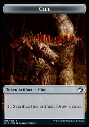 Clue // Vampire Double-Sided Token [Innistrad: Midnight Hunt Tokens] - Magic: The Gathering - Card Brawlers | Quebec | Canada |