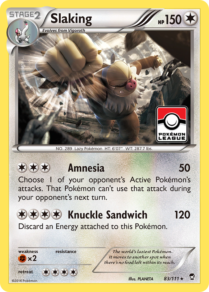 Slaking (83/111) [XY: Furious Fists] - Pokémon - Card Brawlers | Quebec | Canada |