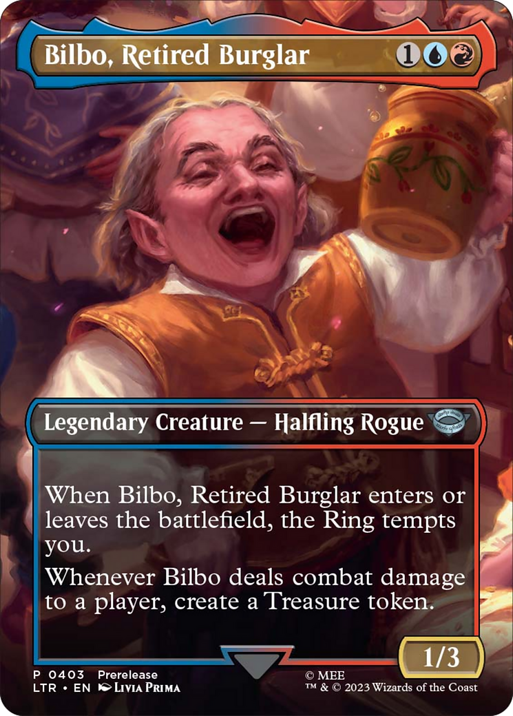 Bilbo, Retired Burglar (Borderless Alternate Art) [The Lord of the Rings: Tales of Middle-Earth] - Magic: The Gathering - Card Brawlers | Quebec | Canada |