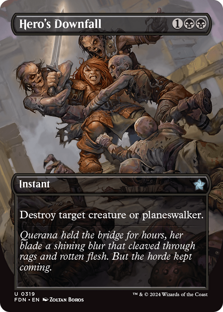 Hero's Downfall (Borderless) [Foundations] - Magic: The Gathering - Card Brawlers | Quebec | Canada |
