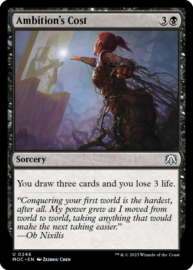 Ambition's Cost [March of the Machine Commander] - Magic: The Gathering - Card Brawlers | Quebec | Canada |