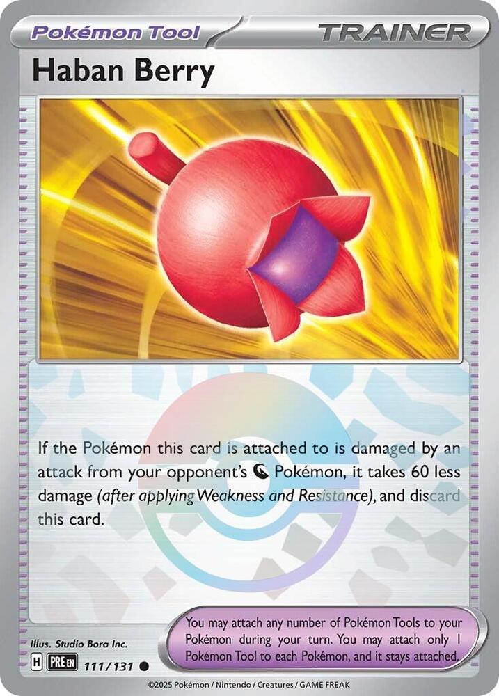Haban Berry (111/131) (Poke Ball Pattern) [Scarlet & Violet: Prismatic Evolutions] - Pokémon - Card Brawlers | Quebec | Canada |