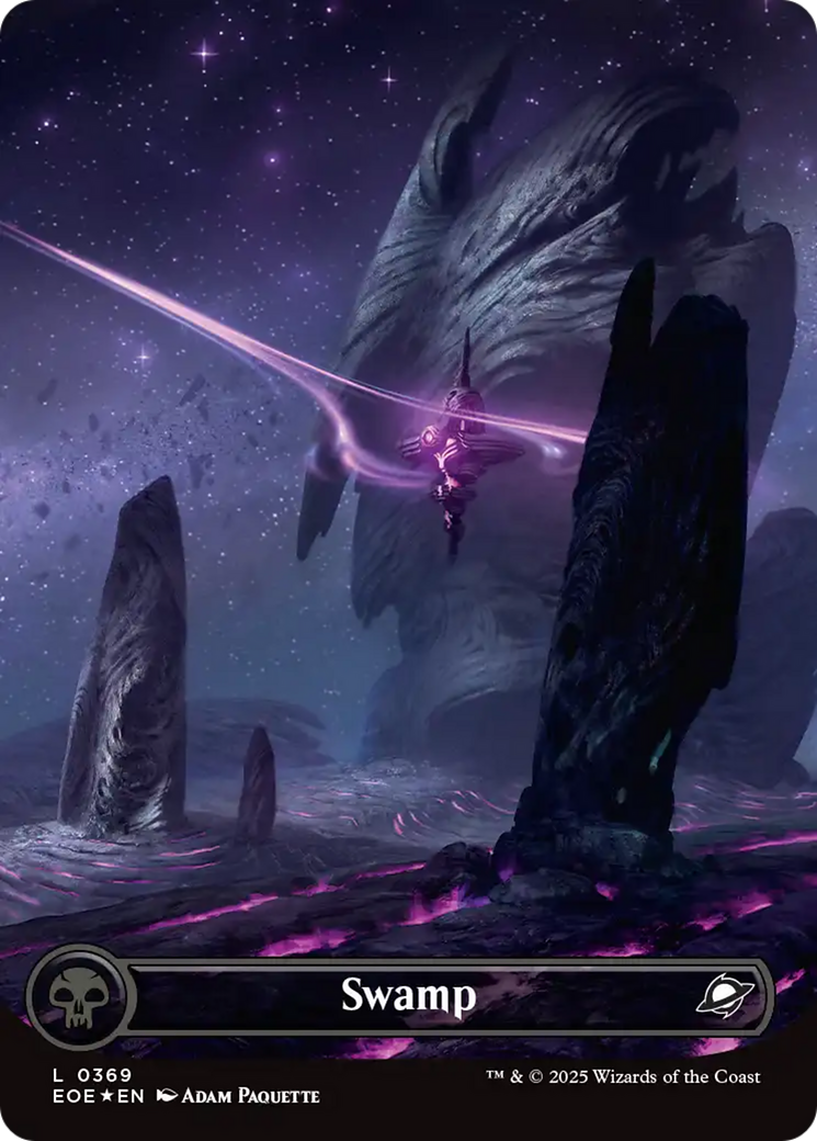 Swamp (0369) (Borderless) (Galaxy Foil) [Edge of Eternities] - Magic: The Gathering - Card Brawlers | Quebec | Canada |