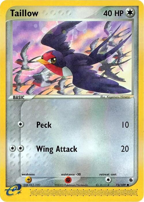 Taillow (72/109) [EX: Ruby & Sapphire] - Pokémon - Card Brawlers | Quebec | Canada |