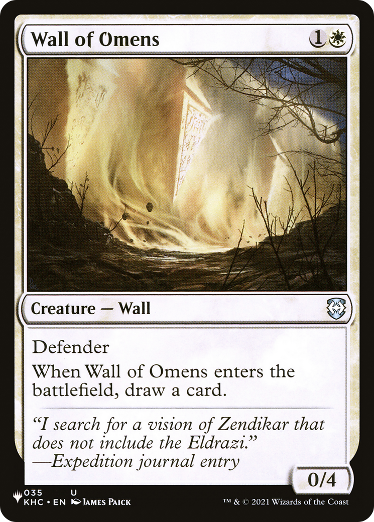Wall of Omens (KHC) [The List] - Magic: The Gathering - Card Brawlers | Quebec | Canada |